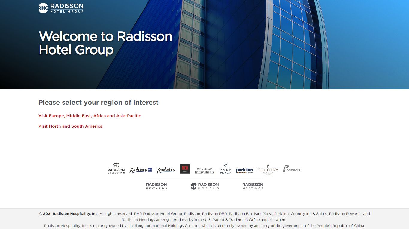 Welcome to Radisson Hotel Group